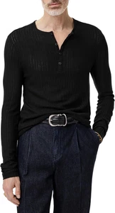 John Varvatos Men's Araujo Henley - Picture 1 of 13