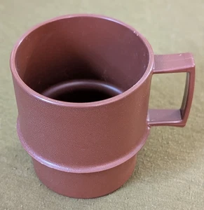 Vintage Tupperware Stackable Coffee Mug Cup Brown mini size Tupperware Toys - Picture 1 of 4