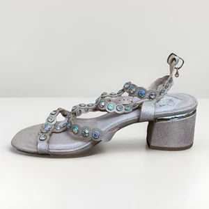Moda Rose Gold Gladiator Sandals - Size 5 Mollise Strappy Block Heel - Picture 1 of 8