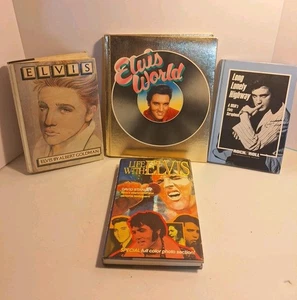 Lot of 4 Hardcover ELVIS Presley Books: Elvis World, Elvis, Lonely Highway,ect. - Picture 1 of 9