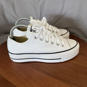 Converse Chuck Taylor All Star Plataforma Elevadora Buey Blanco/Negro/Blanco 560251F Talla W8 - Imagen 1 de 13