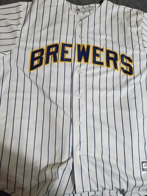 Milwaukee Brewers 2XL #20 Jonathan Lucroy Jersey - Image 1 of 4
