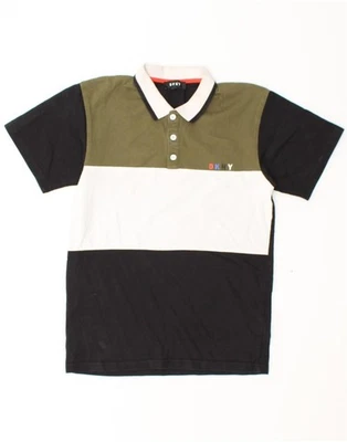 DKNY Boys Polo Shirt 11-12 Years XS Multicoloured Colourblock Cotton NE01 - Image 1 of 3
