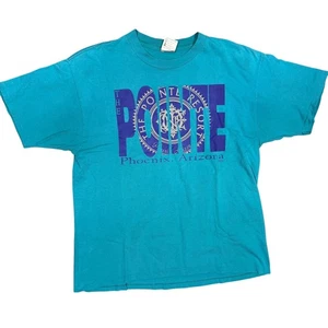 Vintage 90s The Pointe Phoenix Arizona Single Stitch TShirt Made in USA Blue XL - Picture 1 of 5