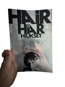 Vintage 1969 Hair Musical Program Hiukset Hår Finland Mobil Silver Art Booklet - Picture 1 of 4
