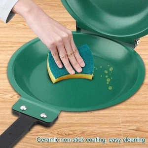 Folding Frying Pan Multifunctional Double Sided Pan Skillet Non Stick Frying - Picture 1 of 10