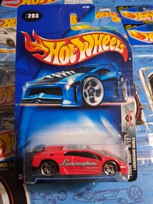 2003 Hot Wheels #203 Final Run 9/12 LAMBORGHINI DIABLO Red w/Chrome Pr5 Spokes - Image 1 of 3