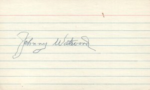 Johnny Watwood MLB Baseball Autographed Auto Signed 3x5 Index Card JSA COA 