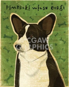 Pembroke Welsh Corgi, John W Golden, Art Print Poster 14" x 11" 2363 - Picture 1 of 1