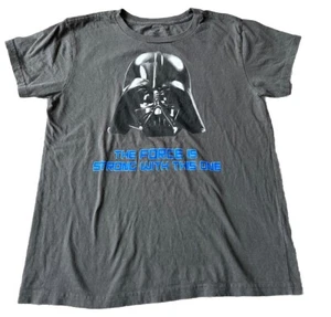 Disney Kids Star Wars Tshirt XL Darth Vader The Force Is Strong With This One - Picture 1 of 4