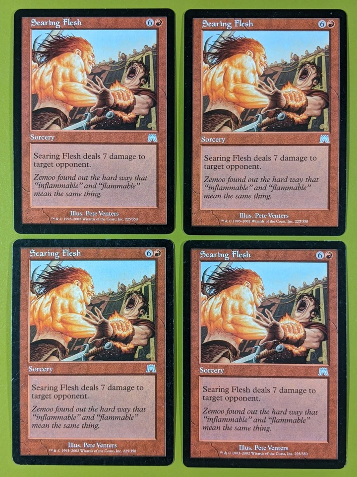 Searing Flesh x4 Onslaught 4x Playset Magic the Gathering MTG - Image 1 of 1