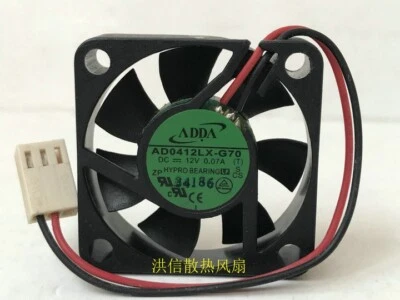 1PC ADDA 4010 40mm AD0412LX-G70 DC12V 0.07A 4CM 2-wire Cooling Fan - Image 1 of 4