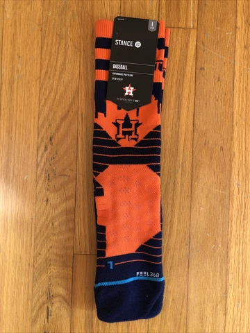 Stance MLB Houston Astros H-Town Diamond Pro Crew Socks Men's Size Large Cover