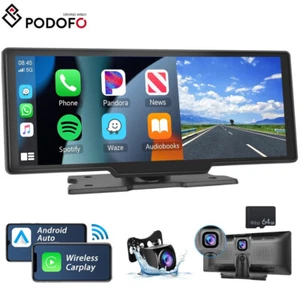 9,3" Tragbares Autoradio Drahtlos Apple Carplay Android Auto DVR +Rückfahrkamera - Bild 1 von 14