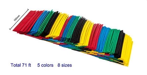 Extra Large 5 Colors 8 Sizes Assorted 145Pcs Heat Shrink Tube Combo Pack - Picture 1 of 6