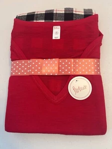 NEW FLIRTITUDE WOMENS TANK & LEGGING LOUNGE SLEEP SET SIZE M RED & PLAID RET$38 - Picture 1 of 4