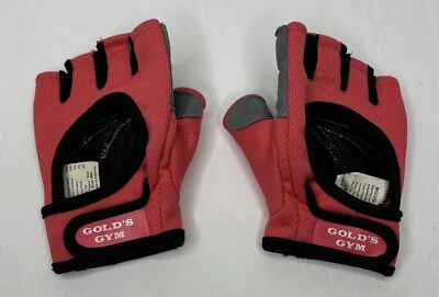 Golds Gym Women’s Workout Gloves M/L 1 Pair Pink Gray - Image 1 of 4