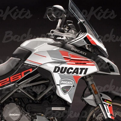 ВИНИЛОВЫЕ ГРАФИЧЕСКИЕ НАКЛЕЙКИ DUCATI MULTISTRADA 1260 CORSE БЕЛЫЕ GP (2018–2019) - Изображение 1 из 4
