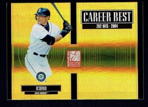 2005 Donruss Elite Ichiro Suzuki Career Best Gold Baseball Card 174/500