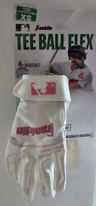 Franklin Sports Youth Tee ball Flex Series Batting Gloves - White/Pink XS - Picture 1 of 2
