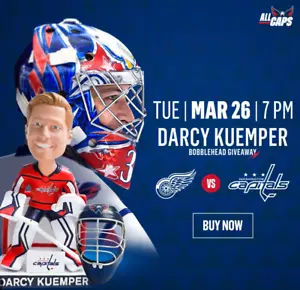 WASHINGTON CAPITALS - DARCY KUEEMPER BOBBLEHEAD - SORTEO ESTADIO NHL 26/03/2024 - Imagen 1 de 1