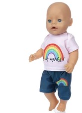 ⭐️BRAND NEW⭐️Clothes To Fit 43cmBaby Born Doll - Top & Shorts