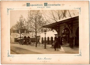 Paris.Exposition Universelle 1889.Souk Marocain.Maroc.Photo Albuminée.ND 12x18,7 - Picture 1 of 1