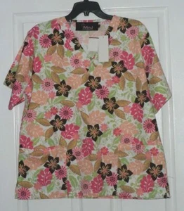 *MNJ TOP EXFOLIANTE MUJER TALLA M ESTAMPADO FLORAL MULTICOLOR NUEVO CON ETIQUETAS - Imagen 1 de 1