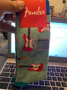 NEW! "FENDER" ~ ONE SIZE SOCKS ~ MEN'S SHOE SIZE: 7-12 - Picture 1 of 2