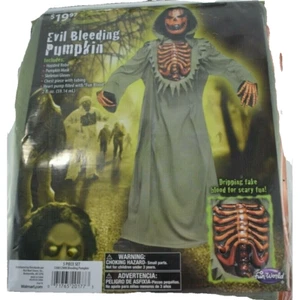 Fun World Boys Medium 8 to 10 Bleeding Pumpkin 5 Piece Halloween Costume New - Picture 1 of 1