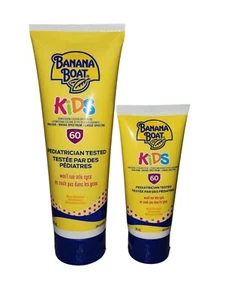 Two Banana Boat KID Sunscren Lotion Tubes, SPF 50, 3oz. & 8oz. - Picture 1 of 2