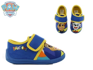 Jungen Paw Patrol Hausschuhe Kinder Kleinkind Haus Schuhe Touch Befestigung blau - Bild 1 von 5