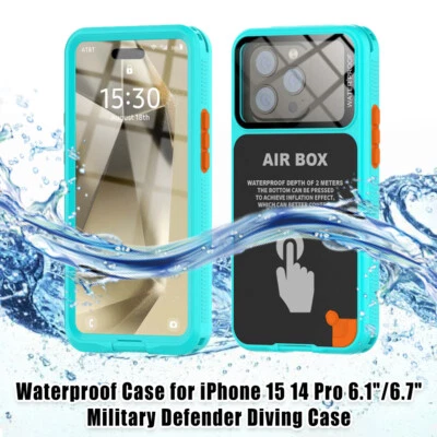 Waterproof Protector Phone Case For iPhone 15 14 Pro Max 13 Pro Max 12 Plus XR 8 - Image 1 of 4