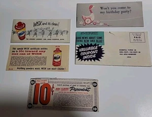 Wisk Laundry Detergent Booklet & Misc. Lever Brothers Vintage Coupons  - Picture 1 of 12