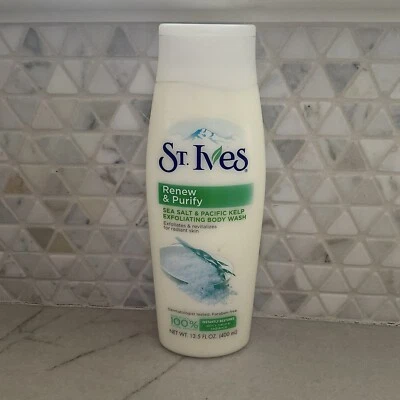 Jabón corporal exfoliante purificador de sal marina y algas del Pacífico St. Ives 13,5 oz 400 ml Foto 1 de 3