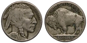 United States 1917-S Buffalo Nickel 5c San Francisco Mint Better Date Rare Coin - Bild 1 von 3