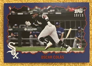 2023 TBT 39 - 1990 Topps RoboCop #117 ⚾️ Oscar Colas RC ⚾️ White Sox ⚾️ BLUE /10 - Picture 1 of 6