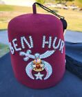 Shriners Fez Hat BEN HUR Heavily Jeweled Texas - Mint