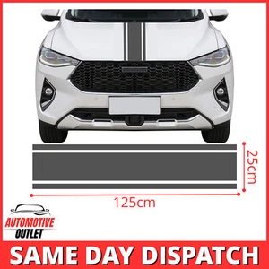 Auto Universal Streifen Rally Sticker Racing SPORTS Sticker Motorhaube Dach Grau - Bild 1 von 6
