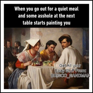 Fridge Fun Refrigerator Magnet "WHEN YOU GO OUT FOR A QUIET MEAL" Funny Meme - Picture 1 of 11