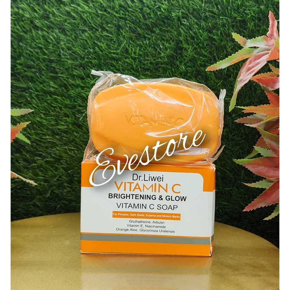 Dr Liwei VitaminC Brightening Soap For Pimples Stretch-mark Eczema and Dark spot - Image 1 of 1