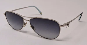 Tiffany & Co. Sunglasses TF3044 6047/3C Silver Aviator Italy 58mm - FRAMES ONLY - Picture 1 of 9