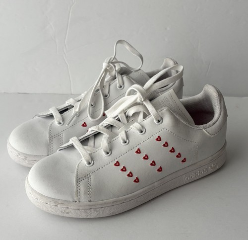 Scarpe sneakers Adidas Stan Smith cuore bambino grandi bianche taglia 1