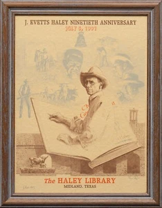 HALEY LIBRARY ANNIVERSARY POSTER, 1991 - Picture 1 of 5