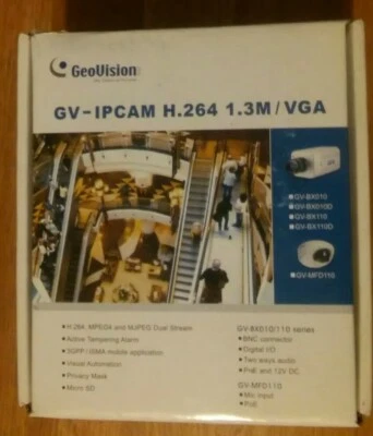 GeoVision GV-IPCAM H. 264 GV-BX110D  1.3M,  IP Camamers X2 - Image 1 of 4