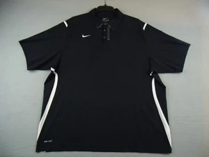 Camisa Nike Hombres 2XL XXL Negra Entrenadores Polo Golf Rendimiento Dri Fit - Imagen 1 de 8