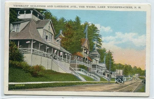 Veterans Buildings Lakeside Avenue The Weirs Lake Winnepesaukee NH postcard - Bild 1 von 1