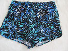 Charles David Drawsting Shorts - Tropical Blue+Black -Size Small - NWT $68