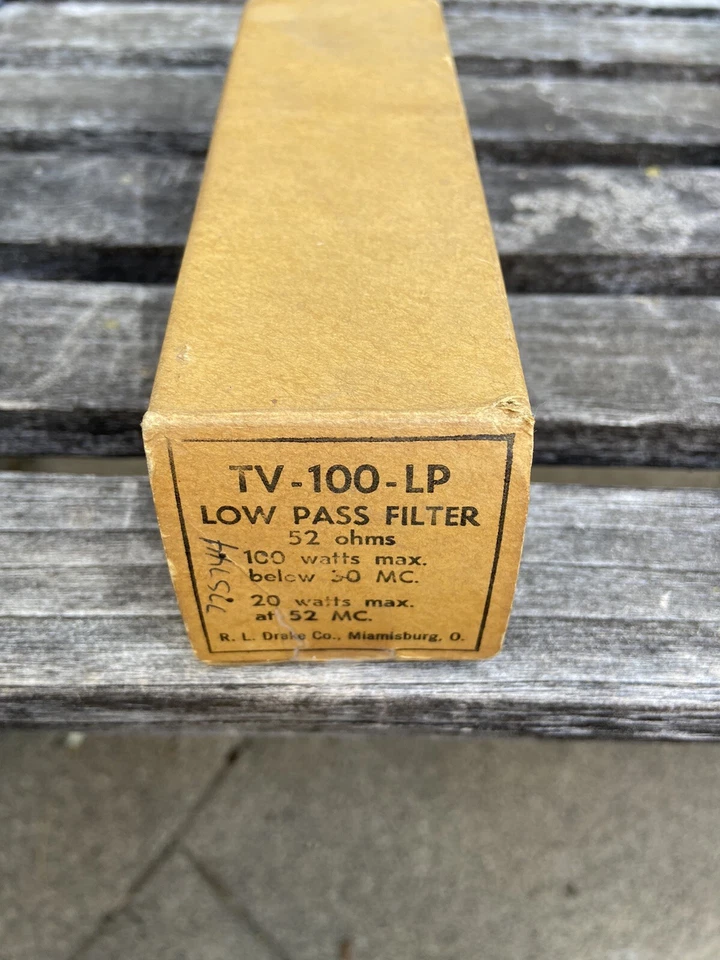 RL Drake Novice Class TV-100-LP Low Pass Filter Designed for 75 Watt HF Rigs NOS - Image 1 of 4