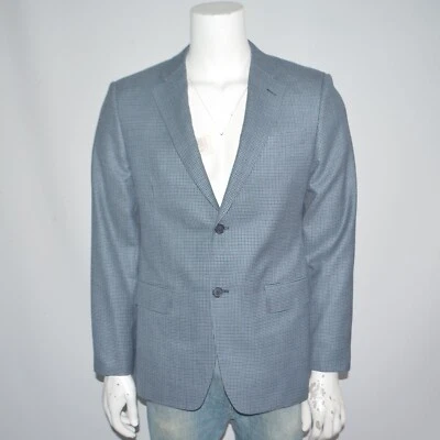 Mint JOHN W NORDSTROM Silk Wool Blue Houndstooth Blazer Sport Coat Sz 40R - Image 1 of 4
